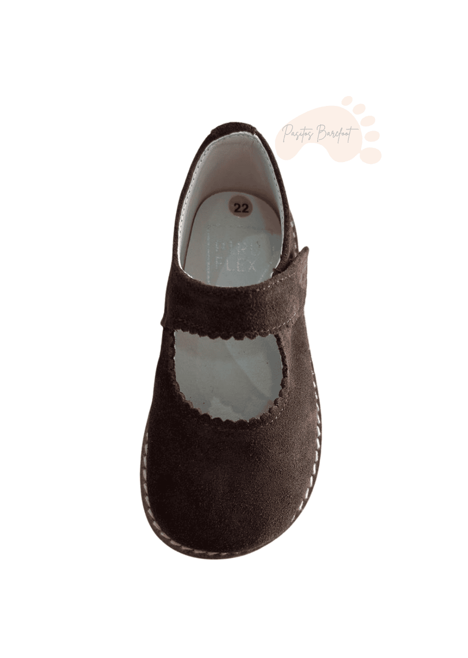 Mercedita Respetuosa Piruflex Infantil Serraje Marrón Chocolate PF182-4 - Imagen 2