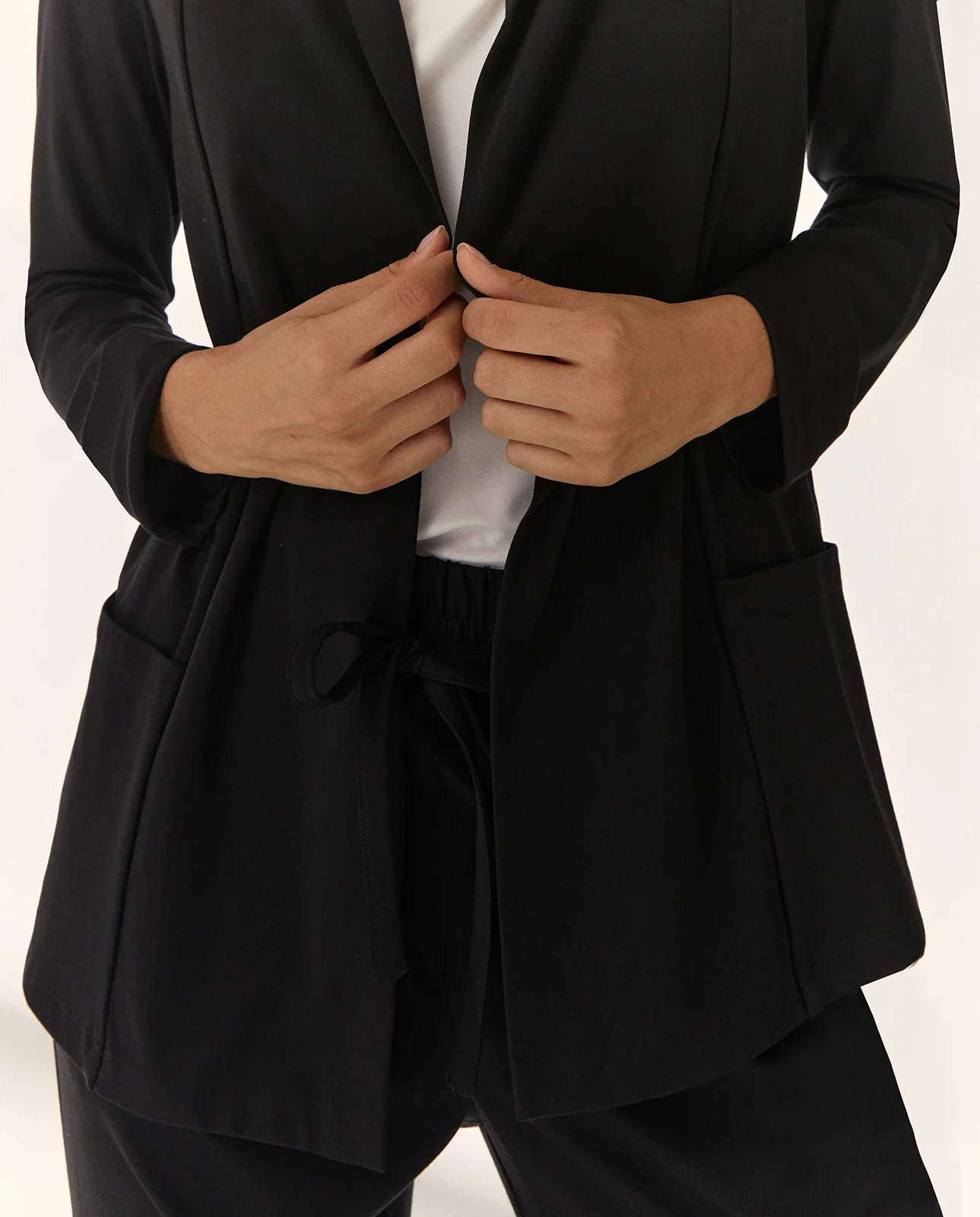 Chaqueta de mujer punto liso manga larga - Imagen 5
